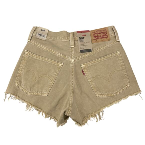 NWT LEVI'S 501 Original Fit High Rise Women's Denim Shorts Size 24 Dusty Safari - Picture 7 of 8